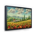 thumbnail image 3 of Designart 'Beautiful Landscape With Poppies Flowers By Riverside' Traditional Framed Canvas Wall Art Print, 3 of 5