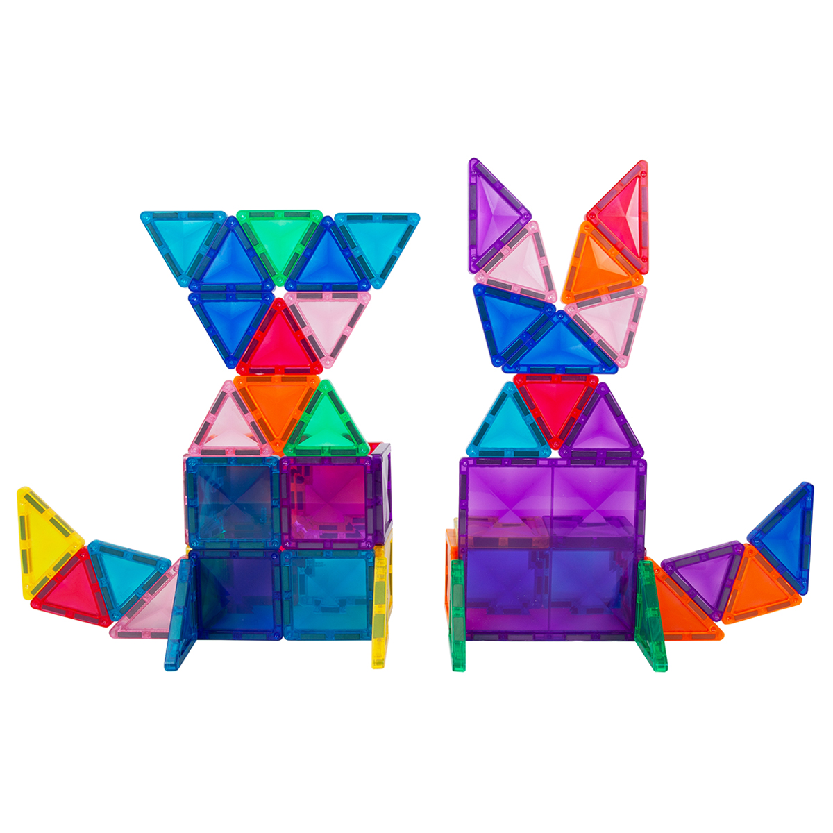 PicassoTiles Mini Magnetic Tiles Diamond Set, 61 Pieces photo 5