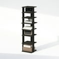 thumbnail image 5 of Furinno Compact 8-Tier Vertical Space Saving Free Standing Corner Shelf, Display Rack, Espresso, 5 of 6