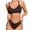 Brown, variant on Seductiva Women's Bra Set Women's No Underwire Bra Set V Neck Thong Large Chest Display Small Gathered Upper Support Yoga Sports Underwear Set 2 Piece Bra and Panty 2PC