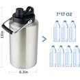 thumbnail image 2 of (Set of 2) 1 Gallon Water Bottle Insulated Stainless Steel Keeps Ice 48Hr, Large Water Gallon Jug Wide Mouth Leakproof Vacuum for Gym, Camping, & Construction, 2 of 6
