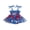 Blue, variant on BemeyourBBs Toddler Baby Girls 4th of July Dress Outfit Newborn Patriot Independent Day Clothes Summer Tulle Tutu Dress Sleeveless Tie-up Letter Embroidery Smocked Romper Dress Bodysuit Playsuit