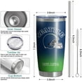 thumbnail image 6 of Seattle City Tumblers with Lid and Straws, 20oz Travel Mug Keeps Drinks Cold & Hot Stainless Steel Insulated Cup, Gift for Football Fans, 6 of 6