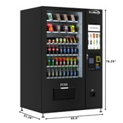 Refrigerated Snack and Drink Vending Machine with 60 Slots and 22 Inch Touch Screen with CC Reader and Coin/Bill Acceptor in Black (KM-VMRT-50-BCR)
