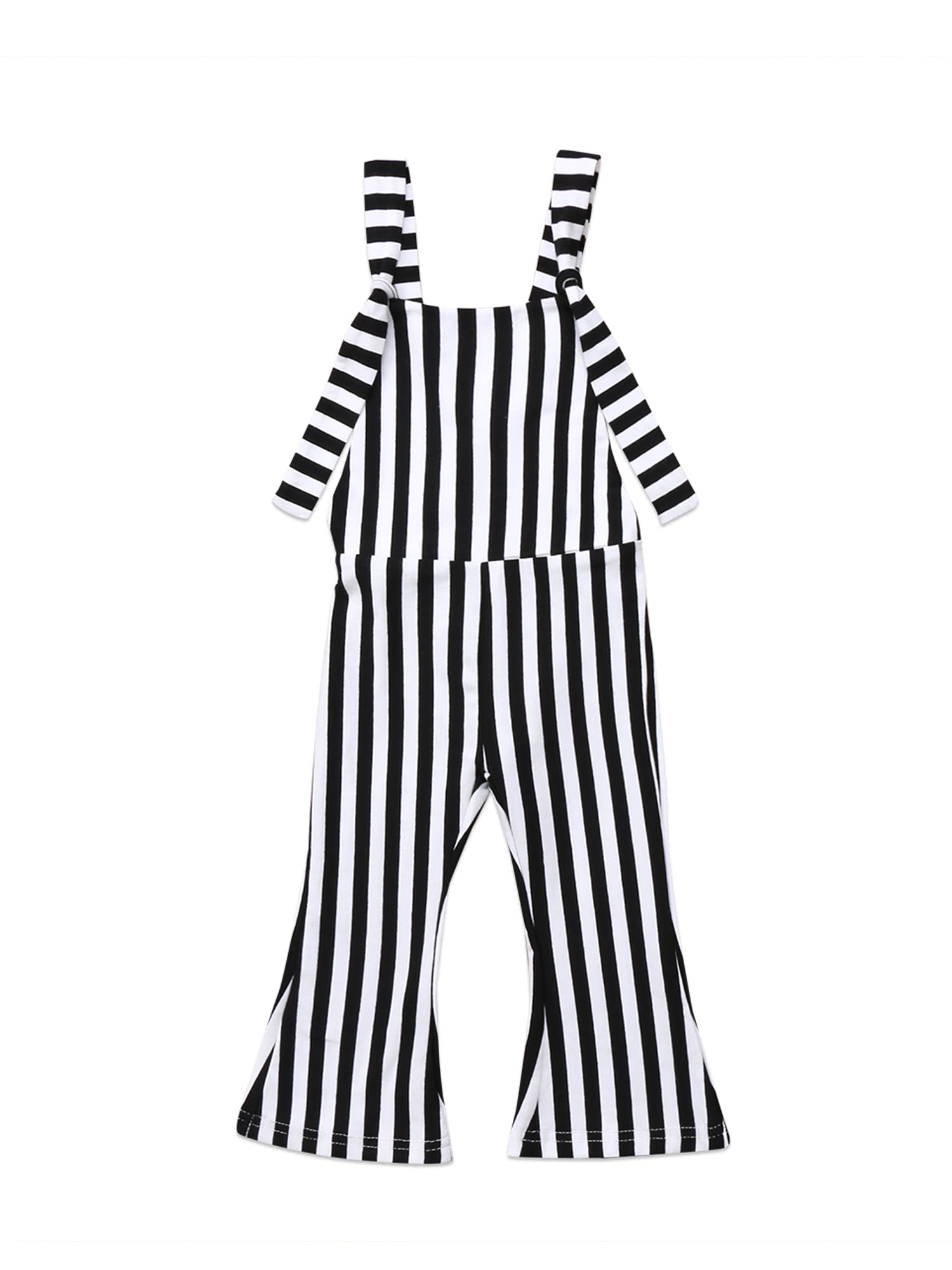 black and white striped romper pants