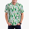 thumbnail image 3 of Rocae Cactus Plants for Men's Short Sleeve Polo Shirt, Quick Drying Performance Moisture Wicking Sports Men's Golf Shirt X-Large, 3 of 9