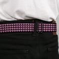 thumbnail image 4 of Buckle-Down Belt, Seatbelt Buckle Belt, Mini Hearts Black Pink, 34 to 52 Inches, 4 of 9