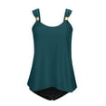 thumbnail image 5 of qucoqpe Womens Tankini Swimsuits Built in Bra Sexy Backless Strap Two Piece Modest Bathing Suits Loose Fit Swimwear, 5 of 7