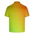 thumbnail image 3 of heyac Green Polo for Men Button Solid Color Classic Contrast Collar Shirt Regular Fit Short Sleeve Tennis Shirt Outdoor Casual Casual Tops, 3 of 5