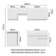 thumbnail image 3 of Cocina Integral 240cm Blanco Glamy MADESA, 3 of 9