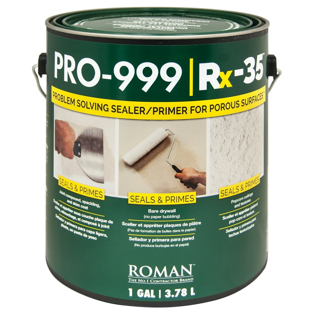 ROMAN PRO999 Rx35 Primer & Sealer for Torn Drywall, Clear, 1Gallon