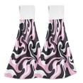 thumbnail image 2 of Psychedelic Oil Paint Pattern Hand Towels 2 Pack Quick Dry Velvet Soft with Velcro Kitchen Bath 14x18in, 2 of 7