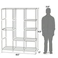 thumbnail image 5 of Zimtown 71" Closet Organizer Shelves System Portable Clothes Storage Wardrobe, Navy Blue, 5 of 7