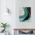 thumbnail image 4 of Nawypu Canvas Painting Abstract Wall Art Teal Wall Art Living Room Canvas Wall Art Bedroom Wall Art Bathroom Wall Art Abstract Watercolor Home Decor Kitchen Poster Art,Wall Decor Painting, 4 of 5