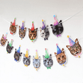 thumbnail image 3 of Pet Birthday Banner Cartoon Cute Cat Dog Paper Bunting Garland Cat Dog Birthday Hanging Banners, 3 of 6