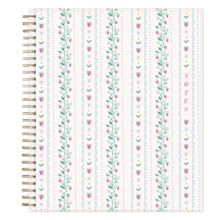Blue Sky Notebook, 8x10, Strawberry Stripes, 160 Pages photo 3
