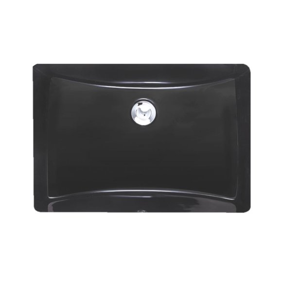20 inch Rectangular Black Ceramic vanity / vessel bathroom Sink - undermount
