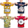 thumbnail image 2 of Camiseta de Battle Cats, ropa para niños, camiseta informal de cuello redondo, camisetas de manga corta con dibujos animados, ropa de verano para niños de 2 a 14 años, 2 of 5