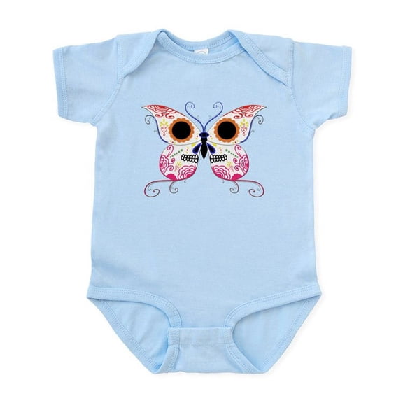 CafePress - Multi Color Sugar Skull Butte Infant Bodysuit - Baby Light Bodysuit, Size Newborn - 24 Months