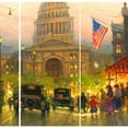 thumbnail image 2 of Capitol Hill Street Scene 4 Panel Canvas Room Divider, 2 of 2