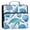 Marine Organismsd, variant on Water-Resistant 3-Ring Binder Organizer with Multiple Pockets Zipper Binder Bag for Office Brown-blue Butterfly Pattern