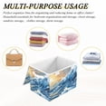 thumbnail image 7 of Illustration Of Waves with The Sun in The Background Large Storage Bins with Linen Collapsible Lid Storage Box 16.7 x 12.6 x 11.8in, 7 of 7