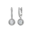 thumbnail image 3 of Lafonn Classic Sterling Silver Platinum Plated Lassire Simulated Diamond Earrings (1.3 CTTW), 3 of 5