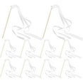 thumbnail image 2 of Dytern Party 10pcs White Wedding Delicate Ribbon Streamers Fairy Stick Cheer Props Party Supplies Favors With Golden Bell Random Style, 2 of 11