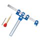 thumbnail image 1 of Plantilla de carpintería Baoblaze Localizador de perforaciones Herramienta de conjunto azul, 1 of 8