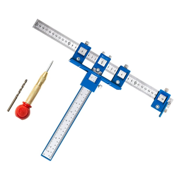 Plantilla de carpintería Baoblaze Localizador de perforaciones Herramienta de conjunto azul