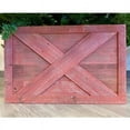 thumbnail image 3 of Reclaimed Wood Tree Collar or Box – Rustic Tree Skirt Replacement Blocks Kids & Pets, Adds Farmhouse Charm to Christmas Decor – Natural, Hook-&-Loop Strip Panels by BarnwoodUSA, 24x17.5 in., Red, 3 of 4