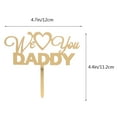 thumbnail image 2 of WHAMVOX Golden Acrylic Cake Topper for Father's Day Party Decoration with We Love Daddy Design Creative Cupcake Picks, 2 of 8