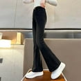 thumbnail image 5 of UQJfacai Girls Flare Jeans Teen Bell Bottom Denim Pants Kids Flared Cute Bootcut High Elastic Waist Trousers with Pockets 5-15 Years, 5 of 5