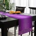 thumbnail image 3 of Modern Purple Table Runner 36 Inches Small, Abstract Diamond Luxury Gradient Kitchen Dining Burlap Linen Tablerunner for Small/Round/Square/Wedding/Coffee/Dining Table Party Home Décor 13 x 36, 3 of 8