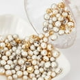 thumbnail image 4 of 200 Pcs 2 Sizes 4-Hole Brass Faux Pearl Buttons Mini Acrylic Imitation Pearl Buttons Big Hole Sewing Craft Buttons Embellishments for Crafts Clothes Coat Jacket and DIY Project, 4 of 8