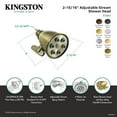 thumbnail image 4 of Kingston Brass K138A3 Victorian 2-15/16-Inch Round Adjustable Jet Spray Brass Shower Head in Antique Brass, 4 of 4