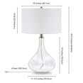 thumbnail image 4 of Henn&Hart 15" Clear Glass Glass/Fabric Table Lamp, 4 of 9