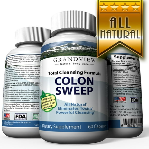 Colon Sweep Natural Constipation Relief and Detox with Psyllium Husk