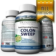 Colon Sweep - Natural Constipation Relief and Detox with Psyllium Husk, Cascara Sagrada, Flush Wasteful Toxins Out of Your Body and Feel Better