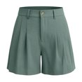 thumbnail image 5 of Women's Wide Leg Dress Casual Summer High Waisted Pleated Shorts with Pockets for Business Work XL, 5 of 5