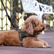 Plutus Pet No Pull Dog Harness with Breathable Mesh Padded, Adjustable Reflective Escape Proof Dog Harness, Quick Fit Dog Vest Harness for Small Medium Large Dogs(XXS, Black)