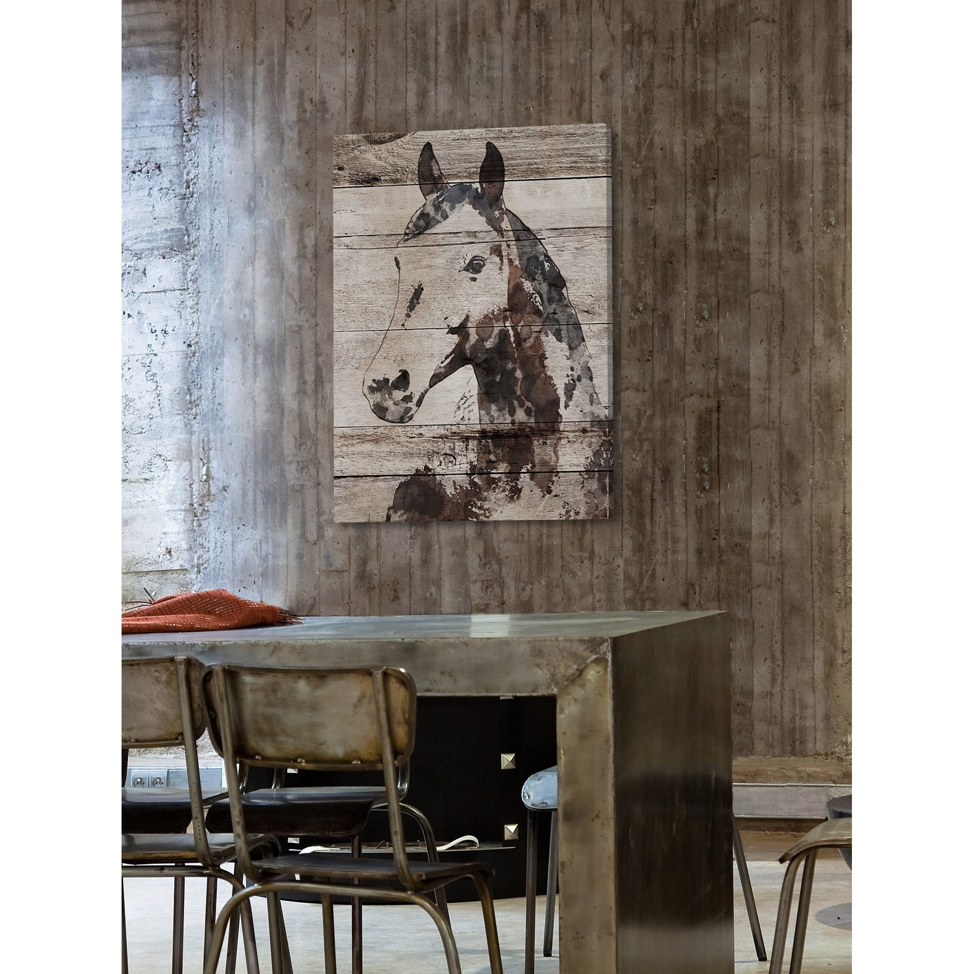 Marmont Hill "Picolino Horse" by Irena Orlov Painting Print on Wrapped Canvas
