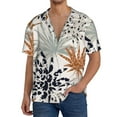 thumbnail image 2 of Picia Tropical Leaves Men's Linen Shirts Short Sleeve Cuban Beach Shirts Casual Shirts Button Down Shirt for Men Beach Summer Wedding Shirt-X-Large, 2 of 7
