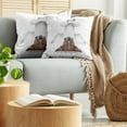 thumbnail image 5 of Ambesonne Funny Throw Pillow Cover 2 Pack, Dog Upside down Relax, 24", White Brown, 5 of 5