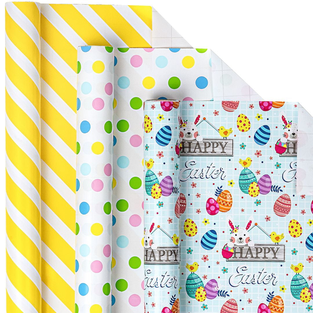 Bunny Rabbits Easter Gift Wrap Rolls 5 ft x 30 in (8 Pieces)