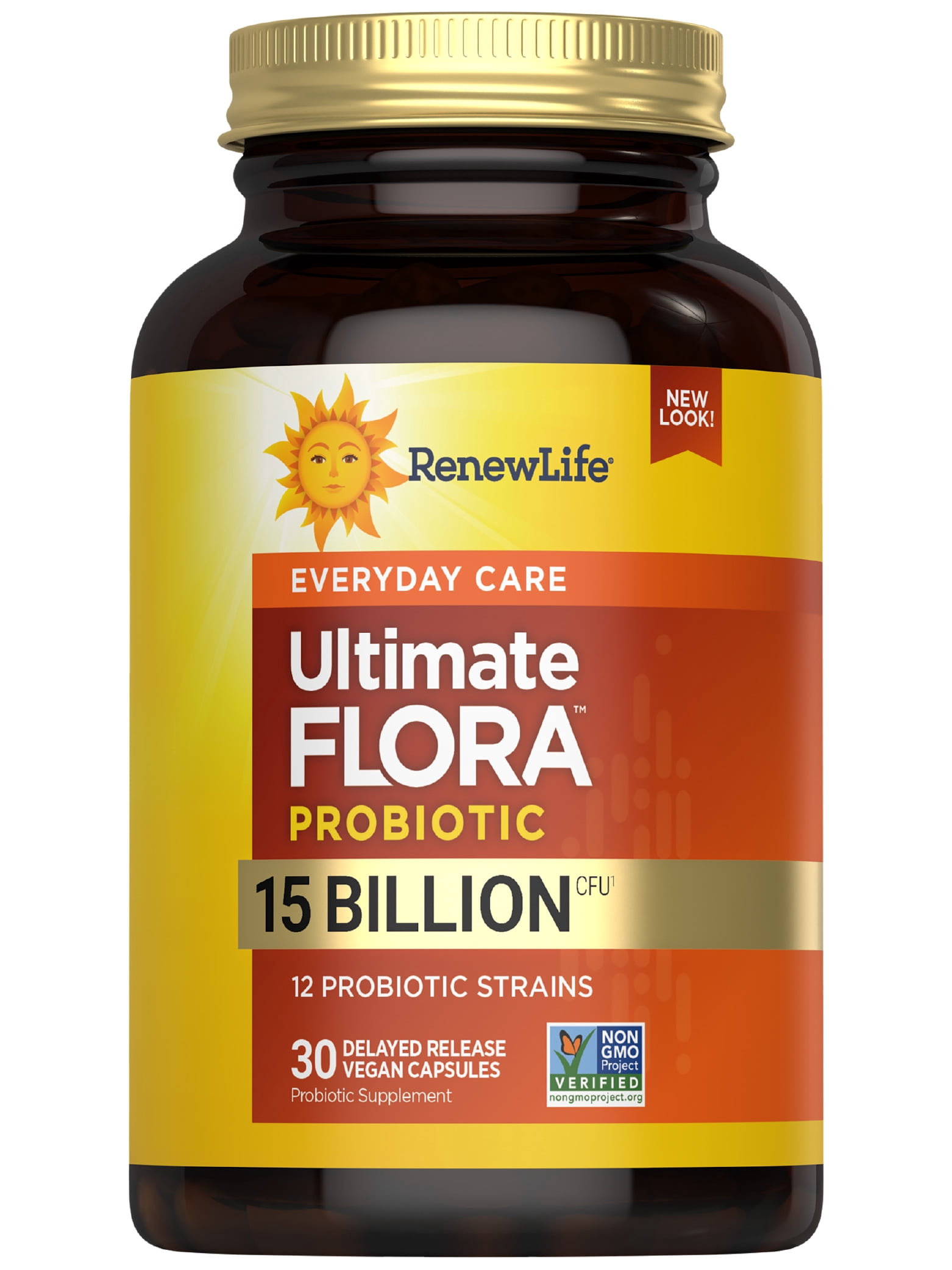Renew Life Ultimate Flora Probiotic Capsules | 15 Billion CFU | 30 Count