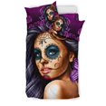 thumbnail image 1 of Bedding Set - Calavera Art Collection - Violet, 1 of 5