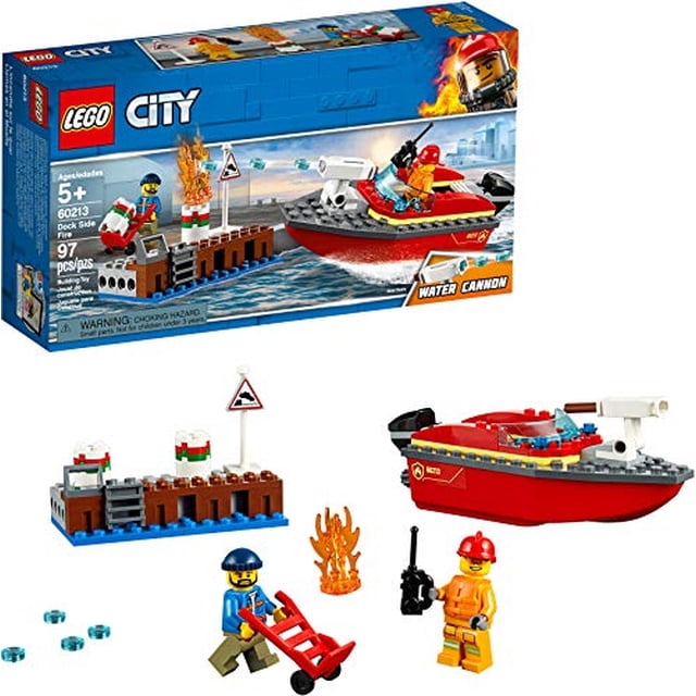 Kit de construcción LEGO City Dock Side Fire 60213 (97 piezas)