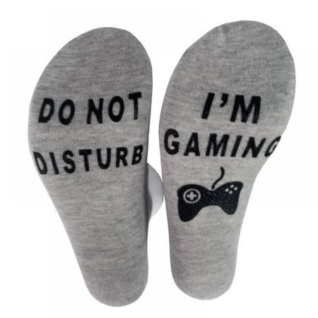 

2 Pairs Novelty Cotton Socks Do Not Disturb I m Gaming Socks Soft Unisex Sock Funny Christmas Great Gifts for Men Women Gamers