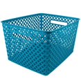 thumbnail image 1 of Romanoff Products ROM74208-2 Large Turquoise Woven Basket - 2 Each, 1 of 1